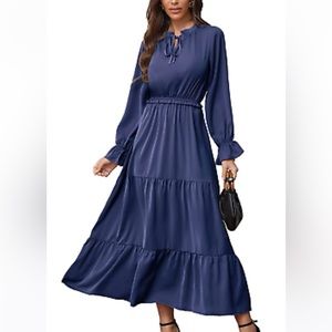 Navy blue Kirundo maxi dress